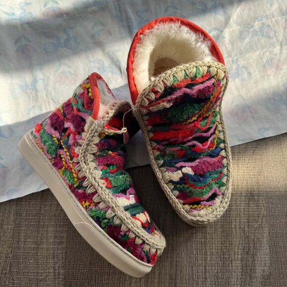 Mou Mou Eskimo Series Ethnic Round-Toe Snow Boots Women - Picture 1 of 10